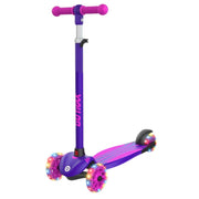 Gotrax KS1 Kids Kick Scooter with LED Lighted Wheels, 3 Adjustable Height Handlebars, Lean-to-Steer Technology, Wide Anti-Slip Deck, Green
