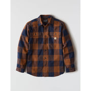 Carhartt Men's Loose Fit Heavyweight Flannel Long-Sleeve Plaid Shirt, Red Duck, Medium, 107013-RDK