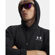Under Armour Icon Fleece Hoodie, Midweight Supersoft Cotton-Polyester Blend, L, Black