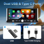 Lieucyst Single Din Car Stereo with 6.9
