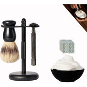 Oak & Forge Men's De Luxe Wet Shaving Kit 12 Pc, Black