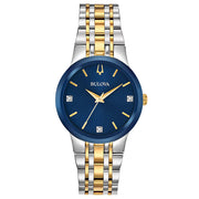 Bulova 98P190 Women's Two-Tone Diamond Dial Watch