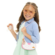 Disney Princess Style Collection Trendsetter Shoulder Purse, Pink, Includes Six Pretend Play Accessories, 9 in