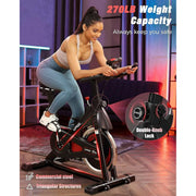 Upgo L-YSDB002 Exercise Bike-Stationary Indoor Cycling Bike for Home 270 Lbs Weight Capacity