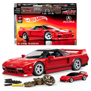 Mattel JFT17 Brick Shop Hot Wheels 90 Acura NSX Building Toy (876 Pieces), for Collectors