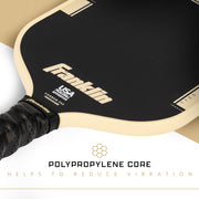 Franklin Sports Pickleball Paddle, Advanced T700 Carbon Fiber Surface, Polypropylene Core, Lightweight 0.57 lb, Ergonomic Grip, Black Cream, PB10140398