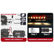 Flooyes Electric Train Set with Light-Up Red Carriages, Figure-Eight Track, Alloy and ABS Plastic, Ages 3+
