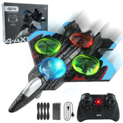 JBeeCtrl 4D-V32 RC Plane, 2.4GHz Remote Control Fighter Jet, 360 Flip, LED Lights, Ages 5-16