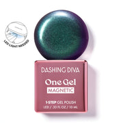 Dashing Diva GOM21 One Gel Magnetic Nail Polish Rogue Teal Indigo 10ml