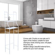 DTIG 3 Shelf Sailing Ship-Shaped over the Toilet Rack, Bathroom Corner Stand Storage Steel Organizer Accessories, White