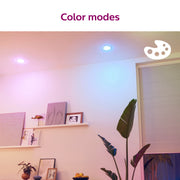 Philips Smart Wi-Fi Connected LED 85-Watt Recessed Can Downlight, Full-Color and Tunable White, Dimmable, Frosted 5-6 Inch Trim Size, E26 Base, 4-Pack, 562314-4