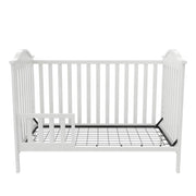 Baby Relax Adele 3-in-1 Convertible Crib, White, Solid Pine Wood, Adjustable Mattress Heights, Non-Toxic Matte Finish