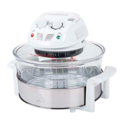 Classic Cuisine Halogen Air Fryer, 17-Quart 8-in-1 Multicooker with Glass and Stainless Steel, White, 82-CC-1000-NW