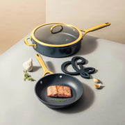 Thyme & Table TT1061RP Supreme 12-Piece Cookware Set Non-Stick - Atlantic Blue