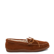 Minnetonka 3902 Moccasin Pile-Lined Hardsole Mocs for Men - Brown - 9M