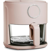 Cook With Color Air Fryer with Glass Basket, 4Qt Capacity, 1200W Motor, Digital Touch Display with 6 Presets, Adjustable Temp 175F-400F, Blush, YWAF52BLS