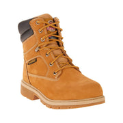 Brahma Mens Defender Waterproof Soft Toe Work Boots, Suede Upper, Oil and Slip Resistant Rubber Outsole, Wide Width, 8 Inch, Wheat