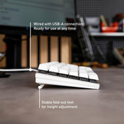 Cherry KC 200 MX Mechanical Office Keyboard with MX2A Brown Switches, Bronze and Black, USB-A, Durable Metal Plate Frame