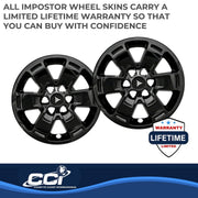 Coast2coast Automotive Hubcap 16 in Black ABS Plastic 6-Spoke Wheel Cover Set for 2015-2020 Chevrolet Colorado IWCIMP444BLK