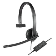 Logitech 981-000570 USB H570e Over-the-Head Wired Headset, Monaural, Black