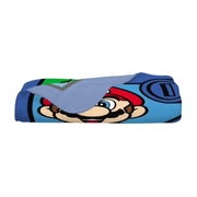 Super Mario Kids Blue Print Fleece Bed Blanket, Twin/Full