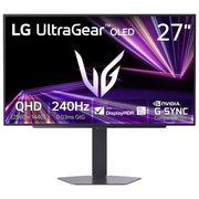LG UltraGear 27-Inch QHD OLED Gaming Monitor, 240Hz Refresh Rate, 0.03ms Response Time, NVIDIA G-SYNC Compatible, AMD FreeSync Premium Pro, DisplayHDR True Black 400, Adjustable Stand, Black