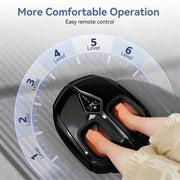 Caveen Shiatsu Feet Massager Machine with Heat, 4 Modes, 5 Intensities, Auto-Off Timer, Black