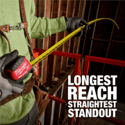 Milwaukee 48-22-1226 Tape Measure, 8m/26ft Wide Double-Sided Blade, 18ft Reach, Black
