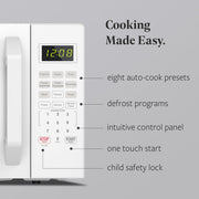 Farberware FMO11WEIWH 1.1 Cu. Ft. 1000-Watt Compact Microwave Oven, White