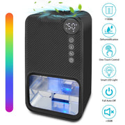 Zacenei 09W015 SixSim Portable Small Room Dehumidifier 39oz with Auto Shut-Off & 7 Color Lights