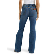 Wrangler Women's Retro Bailey High Rise Trouser Jeans, Vintage Medium Wash Denim, Flared Leg, 5 Pocket Styling, 1011MPESY-30X30