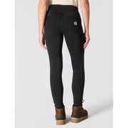 Carhartt Women's Force Fitted Midweight Utility Leggings, Black Nylon/Spandex, Skinny Fit, Mid Rise, X-Large Short, 102482-N04