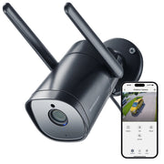 Merkury Smart MI-CW063-101 1080P Wi-Fi Outdoor Security Camera - 2.4 GHz, Weatherproof, Black