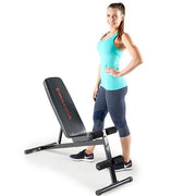 Marcy MKB-211 Adjusable Utility Weight Bench w/ Foam Rollers, Black