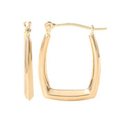 Brilliance Fine Jewelry E401785.WM 14K Yellow Gold Square Hoop Earrings for Women