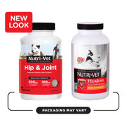 Nutri-Vet Hip & Joint Chewable Dog Supplements with Glucosamine, Chondroitin, MSM, Hyaluronic Acid, Liver Flavor, 180 Count