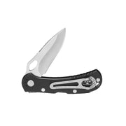 Buck Knives 0722 Spitfire Pocket Knife, 420HC Steel Drop Point Blade, Black Anodized Aluminum Handle