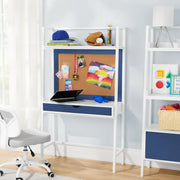 Build Your Own Furniture BY5636118664008 Kids Ladder Desk with Bulletin Board, Navy Blue/White