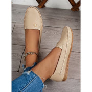 AstraShopming Womens Slip-On Loafers Flats, Casual Comfort Walking Shoes for Women, off-white, 8.5US W(41)