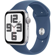 Apple Watch SE 2 44mm Silver Aluminum - Denim Sport Band MXER3LL/A