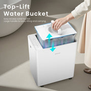 Hisense 50 Pint Lift-Up Dehumidifier with Built-In Pump, Quiet Operation, Portable, White, ALDH50KP26