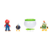Jakks Pacific Nintendo Super Mario 2.5-Inch Figure Set with Bowser Jr Clown Car and Bob-omb Multicolor