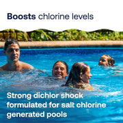 HTH Salt Shock Fast Dissolving Pool Chemical, 3.75 lb, 5 Pack, Compatible with Salt Chlorine Generators, 52047