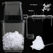 XIAOLONG Iceberg Ice Crusher, Manual Hand Crank, Stainless Steel Blades, Suction Base, Portable Silver Ice Breaker for Drinks and Ice Platters