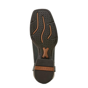 Ariat Sport Antlers Western Boots, Waterproof Full-Grain Leather, Embroidered American Flag and Deer Skull, Square Toe, Block Heel, Black Adobe/Four Leaf Clover, 8.5
