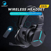 BatteryJack HC-S2036 Wireless Gaming Headset, Over-Ear, Dual 50mm Drivers, Surround Sound, Bluetooth 5.1, Black
