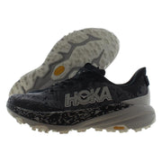 Hoka Speedgoat 6 Men's Trail Running Shoes, Ultralight Cushioning, Vibram Megagrip Outsole, Black/Stardust, Size 9, 1147791-BKSTR