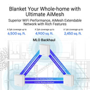 ASUS ZenWiFi BD4 Dual-Band Wi-Fi 7 Mesh Router, White, 2-Pack, 3600 Mbps, 4900 sq.ft. Coverage, Dual 2.5G Ethernet Ports