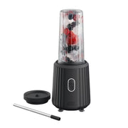 Thyme & Table 900W 25oz Single Portion Blender with Tritan Container, Smart Seal Lid and Straw, 6-Point Stainless Steel Blade, Slate Gray