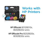 HP 3YN97AN#RFD Printer Ink Cartridge 910 Tri-Color Cyan Magenta Yellow 3-Pack